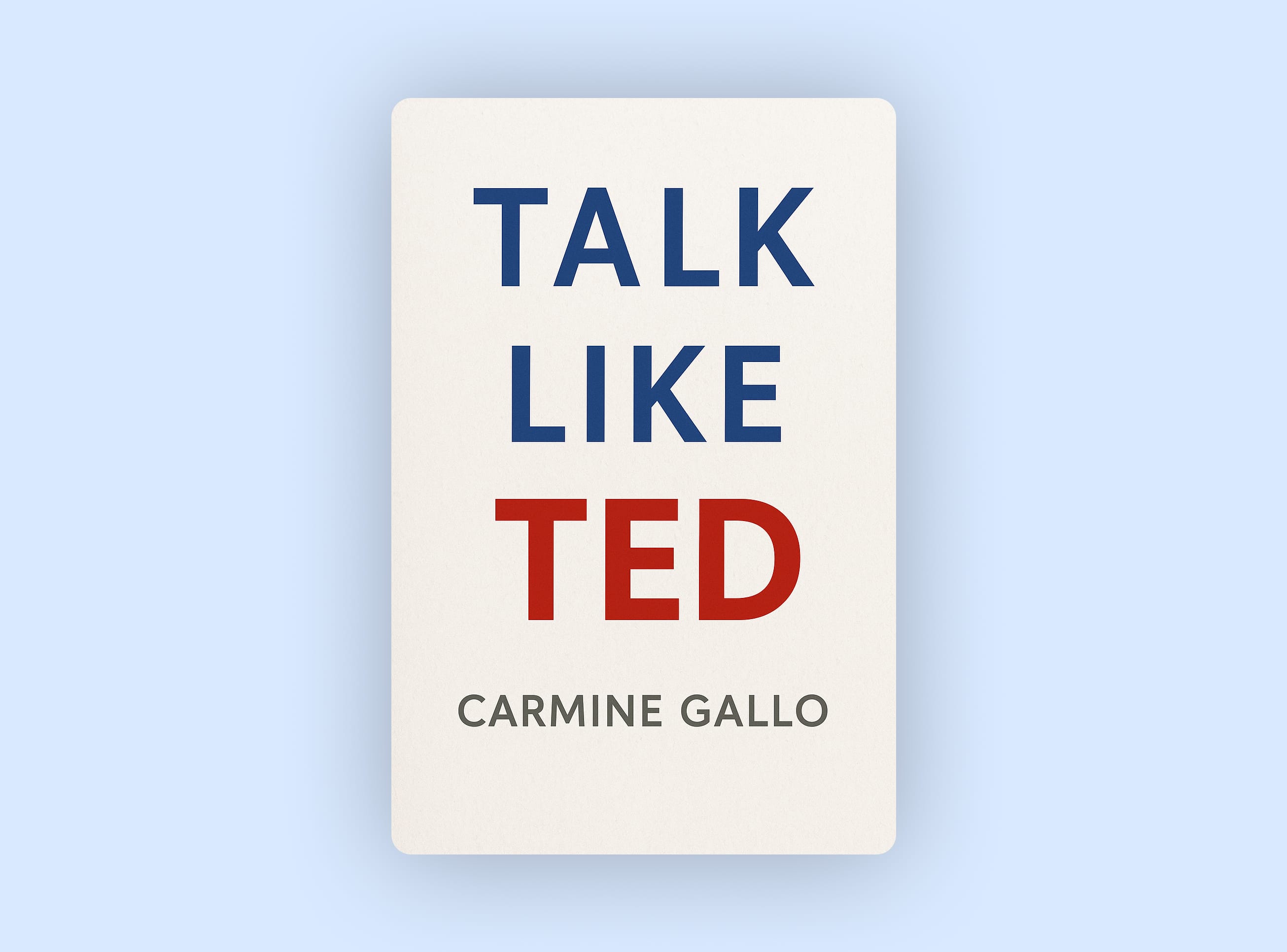 Talk like TED